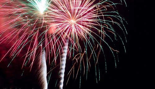 Fireworks display at night