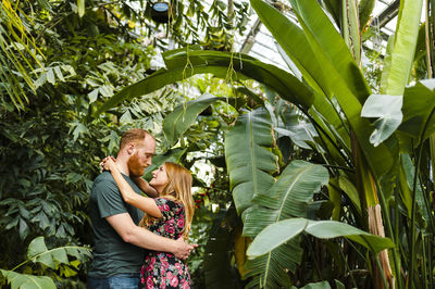 Young couple in park