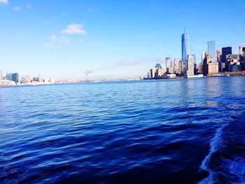 City skyline with waterfront