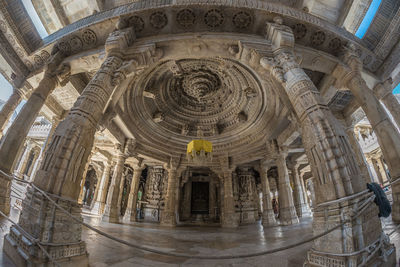 Low angle view of statue in temple