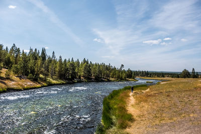 Scenic view of river against sky