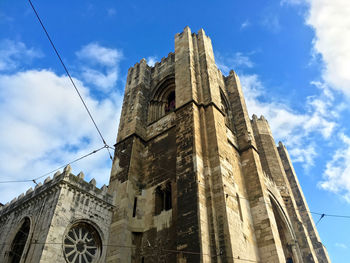 Low angle view of historic church against sky