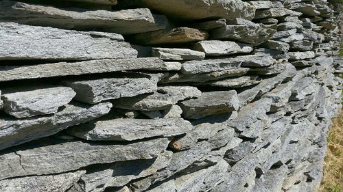 Detail shot of stone wall