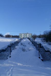 View of snow covered landscape