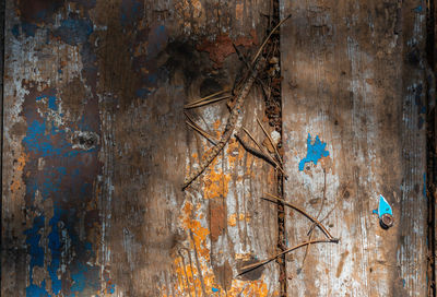 Full frame shot of old weathered wall