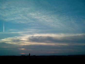 Scenic view of landscape at sunset