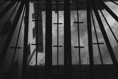 Full frame shot of closed metal door