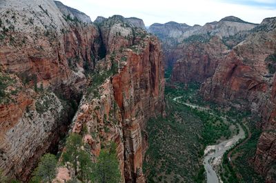 Scenic view of rocky mountains