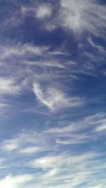 Low angle view of cloudy sky