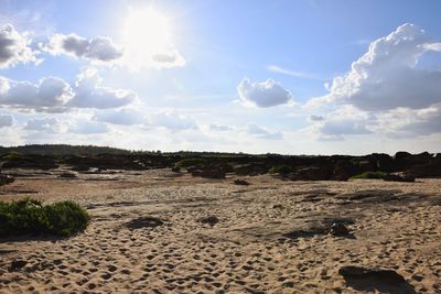 Scenic view of desert against sky