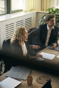 Business colleagues working at office