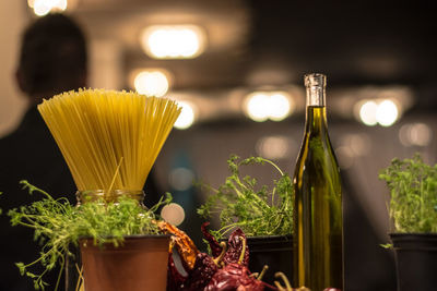 Close-up of food and drink