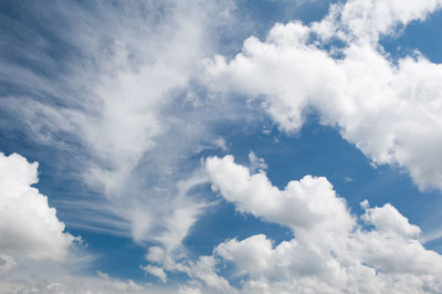 Low angle view of cloudy sky