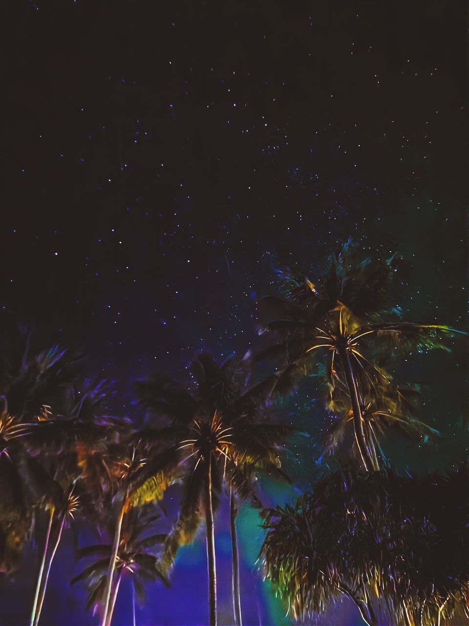 LOW ANGLE VIEW OF FIREWORK DISPLAY AT NIGHT