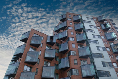 Exterior of modern brick house. real estate, residential apartments and offices. 