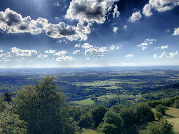 Swabian alb scenic view of landscape against sky