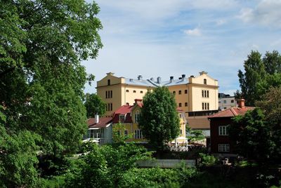 Town against sky