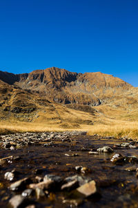 Aerial view of mountains against sky