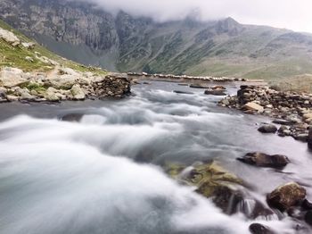 River flowing through rocks