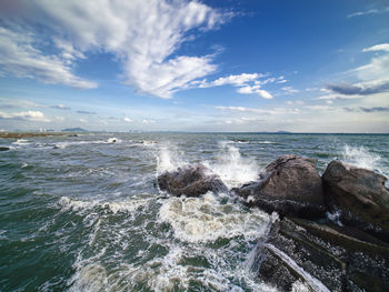 Scenic view of sea against sky