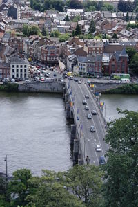 High angle view of city