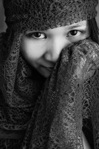 Close-up portrait of young woman