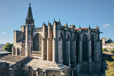 Exterior of carcassonne against clear sky