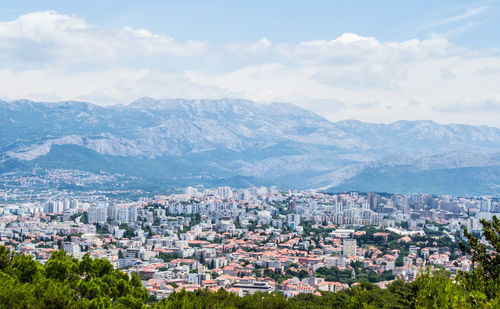 High angle view of a city