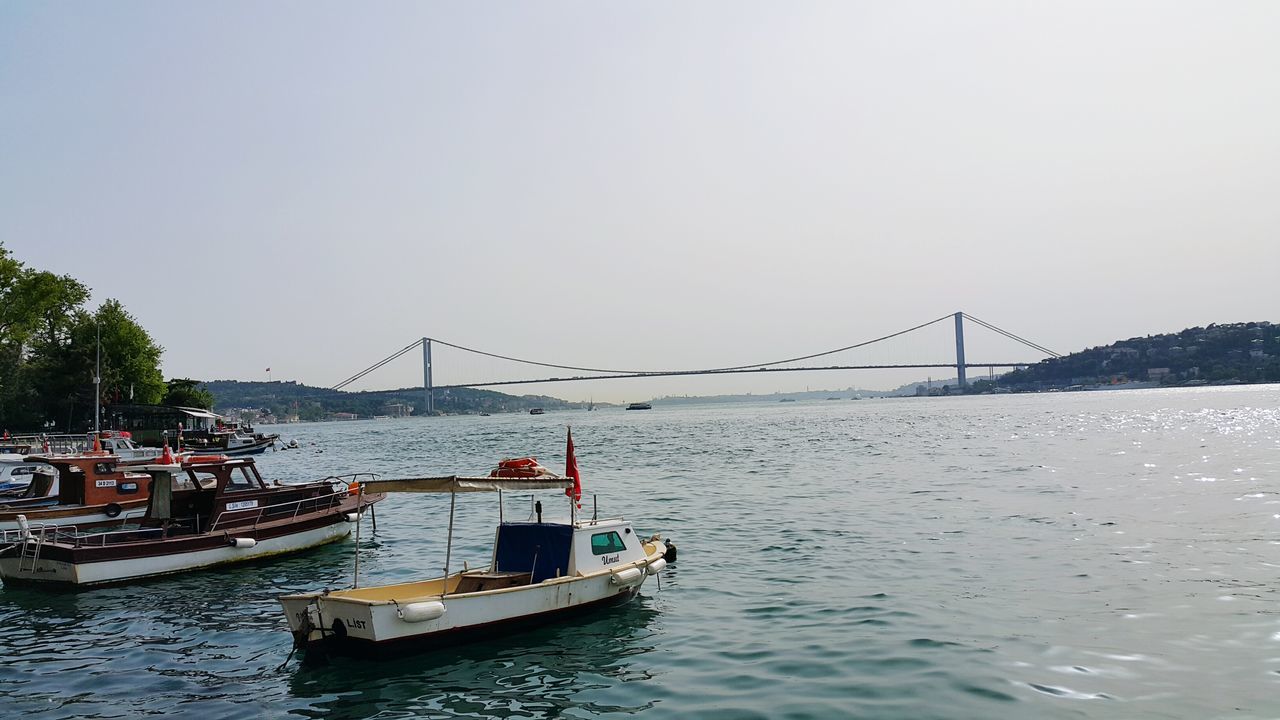 nautical vessel, water, transportation, boat, mode of transport, waterfront, clear sky, moored, copy space, river, built structure, sea, sailing, architecture, mast, nature, harbor, sailboat, tranquility, tranquil scene