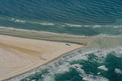 High angle view of sea