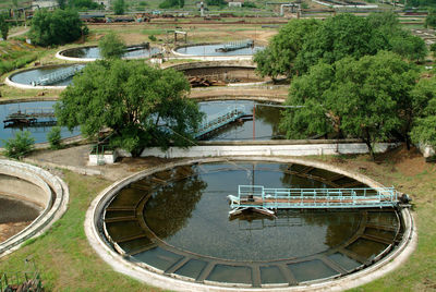 High angle view of swimming pool
