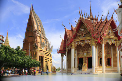 Panoramic view of a temple building