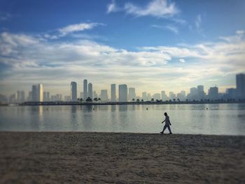 City skyline with cityscape in background