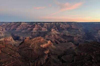 Rock formations at sunset
