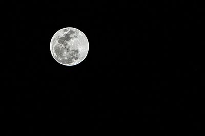 Low angle view of moon in sky