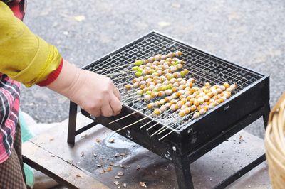 Close-up of preparing food