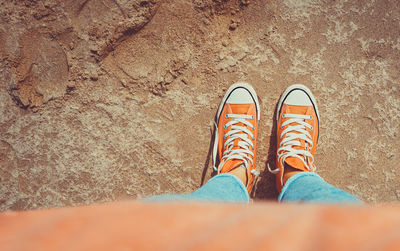 Low section of person standing on floor