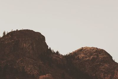 Scenic view of mountains against clear sky