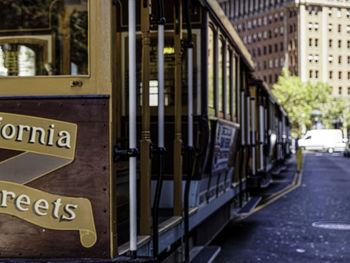 Information sign on road in city