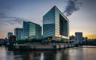 View of skyscrapers at waterfront