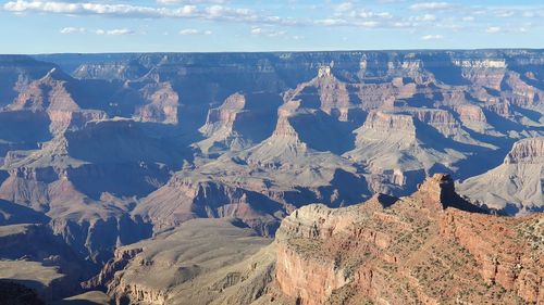 Aerial view of dramatic landscape