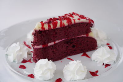 Close-up of cake in plate