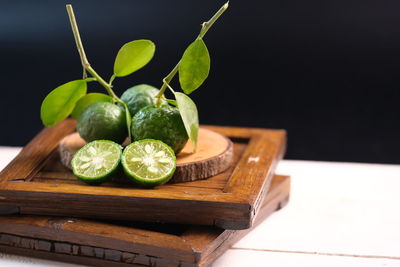 Close-up of fruits on table