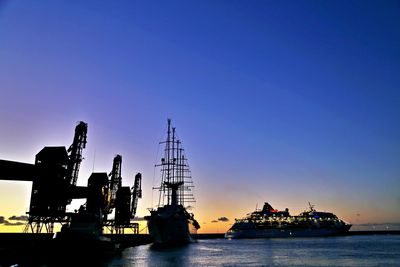 Sunset at bridgetown harbour barbados