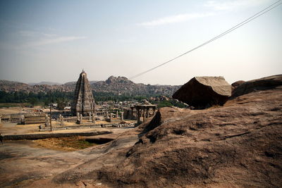 Panoramic view of temple against sky