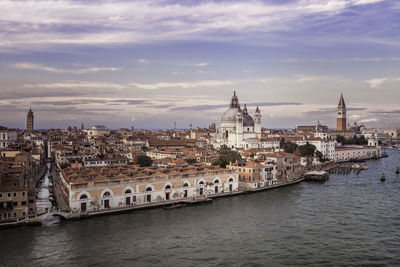 High angle view of venice cityscape