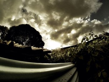 Low angle view of cloudy sky