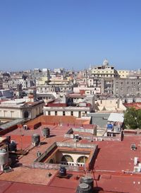 High angle view of city