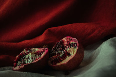 Close-up of strawberry on table