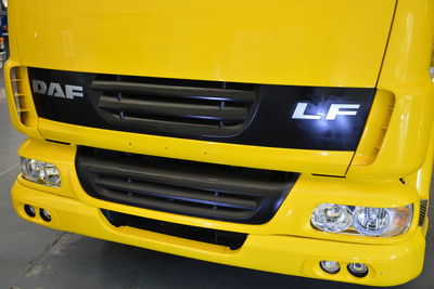 Close-up of yellow vintage car